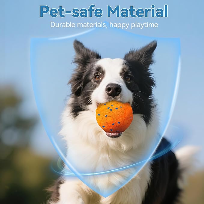 Newget Interactive Dog Toy Ball Replacement Shell, Chew-Resistant E-TPU Durable Cover for Medium & Large Dogs, Spare Outer for Smart Rolling & Bouncing Balls, Orange (No Ball Core)