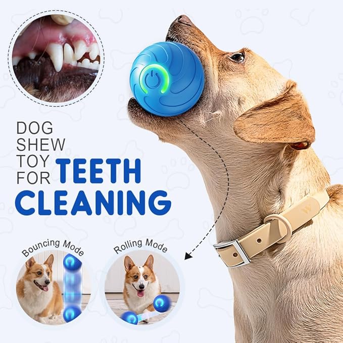 Shaky Ball Toy for Dogs, 2025 Upgrade Automatic Moving Dog Balls Vibrating Dog Balls, Rechargeable Interactive Rolling Dogs Ball Shaking Moving Toy with LED Lights for Cats (Orange-2pcs)