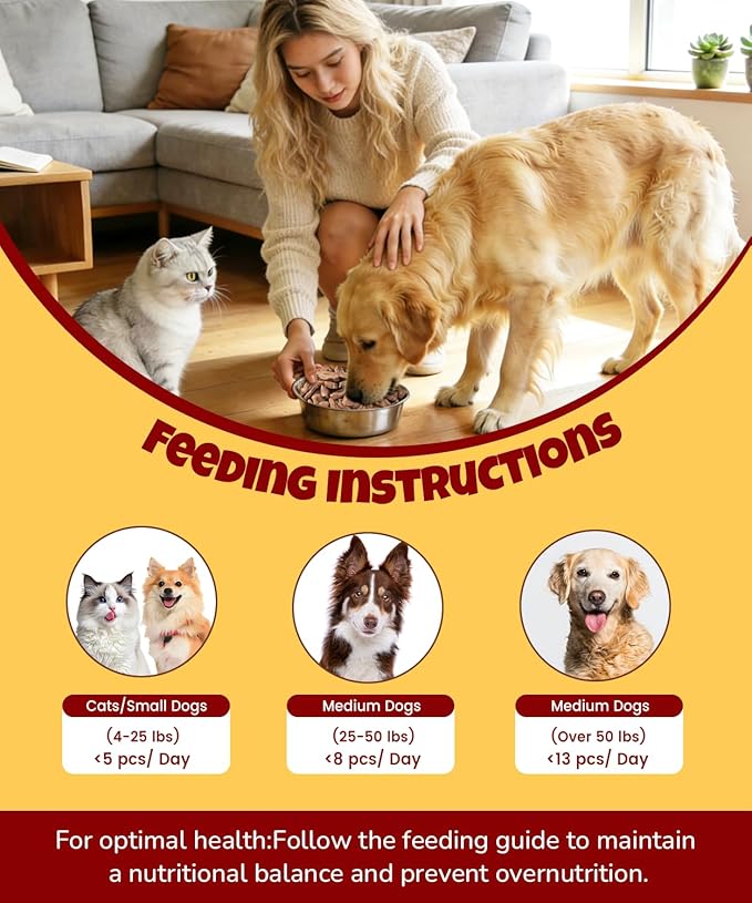 Freeze Dried Chicken Liver Dog Treats Cat Treats, Single Ingredient Liver Treats, Food Meal Topper, Rawhide Free Freeze Dried Chicken Liver High Protein, Training Pet Treats 4.6oz