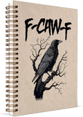 KDHTY Vintage Crow Notebook,Goth School Office supplies,Gothic Notebook Planner for Men,Black Gothic Notebook Spiral Journal Goth Gifts for Women,Back To School,5.5 x 8.3