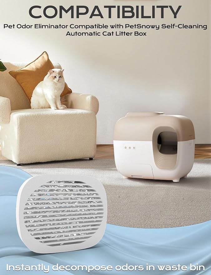 8 PCS Calmorazen Cat Litter Deodorizer Compatible with PetSnowy Snow+ Deodorizer Refill, Automatic Cat Litter Box Robertet Fragrance Box, Cat Litter Odor Control