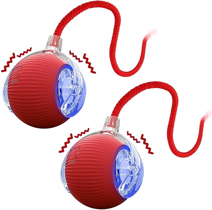 Interactive Cat Dog Toys, Electric Automatic Moving for Bored Indoor Adult Cats, Smart Rolling Ball with 3 Modes(Fast Rolling,Chirping & Motion-Activated) for Pet, Fun Gift for Cats with Speedy Tail
