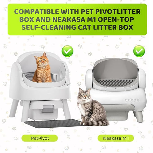 120 Count Cat Litter Box Liners Bags Compatible with Neakasa M1 and Pet Pivot Autoscooper 11 Open-Top Self-Cleaning Cat Litter Box, Extra Thick Drawstring Cat Litter Waste Bags for Litter Box