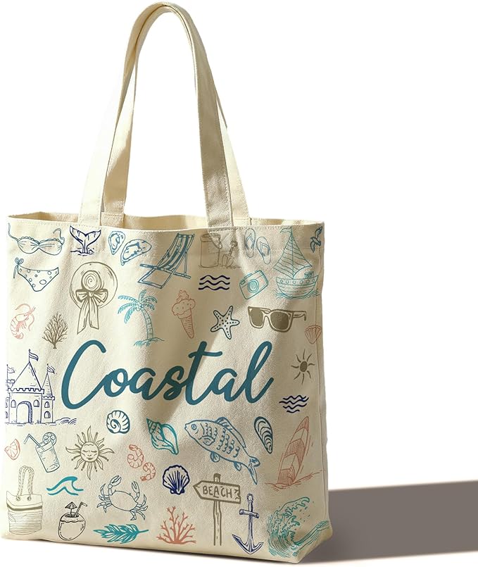Tote Bag For Women Man, Reusable Work Shopping Grocery Shoulder Bags