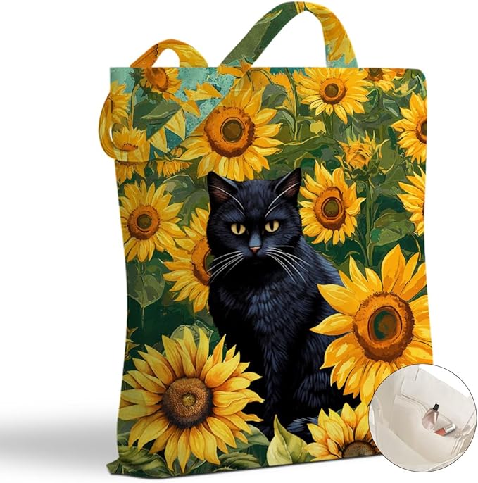 Hanamiya Na Tote Bag with Zipper Pockets, Tote Bag Reusable Shopping Grocery Bags Birthday Gifts for Women, Weekender Bags