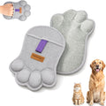 2PCS Paw Shape Pet Hair Removal Glove for Dogs & Cats, Reusable Electrostatic Lint Remover Brush for Couch, Carpet, Clothing, Bed, Car Seat, Upgraded Design（Gray）