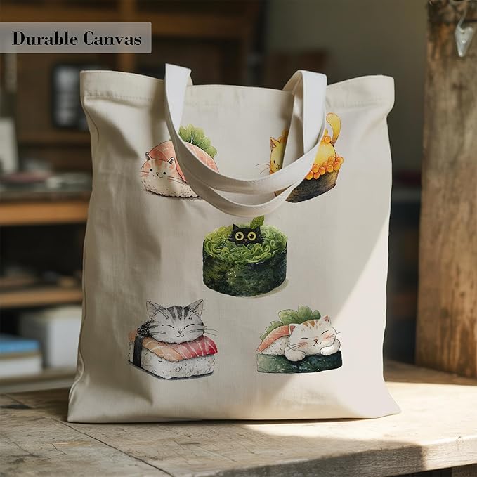 Pets Lover Gifts Tote Bag for Women, Dogs Cats Bee Aesthetic Canvas Bag with Inner Pocket