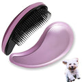 Small Dog Brush, Soft Pet Grooming Brush for Shih Tzus, Yorkies, Maltipoos, Maltese, Puppy Massaging Hair Brush, Cat Brush, for Small Animals Rabbits of All Hair Types (Frosted Pink)