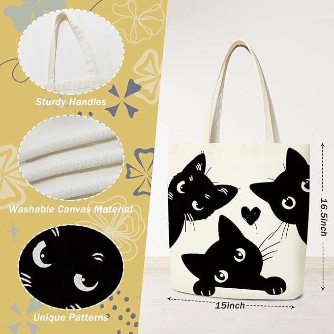 Aesthetic Cute Tote Bag with Handle for Girls Women - BT6