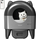 Automatic Self Cleaning Litter Box,95L Large Capacity Smart Cat Litter Box with App Control,8 Safety Sensors for Multiple Cats,Advanced Odor Control,6-Color Night Light(Black)