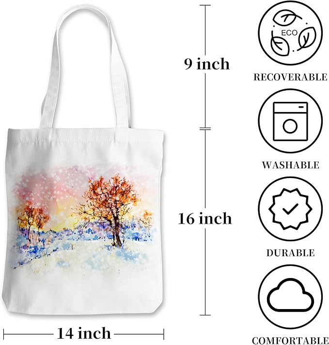 Grace Yonks Cute Canvas Tote Bag – Aesthetic Large Reusable Bag
