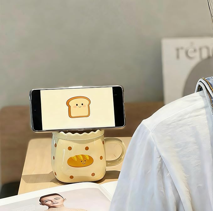 Interesting baguette mug, ceramic coffee cup with a capacity of 13.53 ounces, can be given as a gift to your family, friends and colleagues