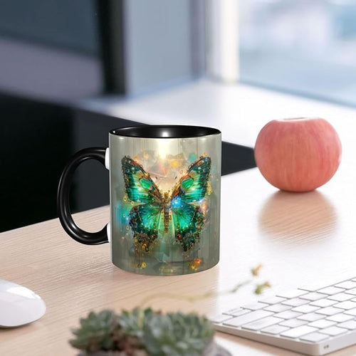 Butterfly Coffee Mug 11 OZ Ceramic Tea Cup Novelty Mugs Funny Coffee Cups with Handle