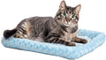 MidWest Homes for Pets QuietTime Fashion XXS Dog Bed - Blue Faux Fur Bolster, Ultra-Soft and Machine Washable, Fits 18-Inch Crates and Carriers, for Small Dogs and Cats