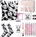 Wonderjune 14 Set Panda Gifts Baskets for Panda Lovers Birthday Gifts Set for Girls Kids Teens Mom Friend Sister Cute Valentines Thank You Birthday Presents Package Accessories
