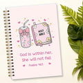 Bible Journal Spiral Notebook, Coquette Preppy Bible Study Supplies, Christian Gifts for Women Girls, 5.5x8.3 Inch - A06