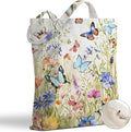 Hanamiya Na Tote Bag with Zipper Pockets, Tote Bag Reusable Shopping Grocery Bags Birthday Gifts for Women, Weekender Bags