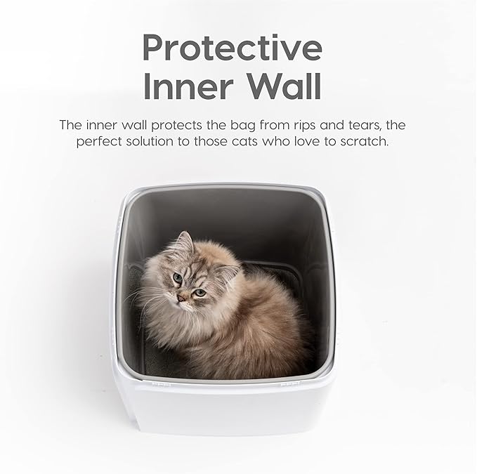 IRIS USA Cat Litter Box Top Entry with Scoop, Covered Dog Proof Litter Box Design, Enclosed Square Style Litterbox with Odor Control, Easy to Clean for Cats, Gray