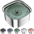 UPSKY 3L Dog Water Bowl 101oz Stainless Steel No Spill Large Capacity Dog Food Water Bowl Slow Water Feeder, Spill Proof Pet Water Dispenser Vehicle Carried Travel Water Bowls