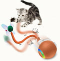 2026 Newly Upgraded Version 3.0 Cat Toys, Cool Intelligent Interactive Cat Ball for Indoor Bored Cats, Automatic Rolling Ball 3.0 Puzzle Toy, Electronic Rolling Pet Chase (Orange-1 pcs)
