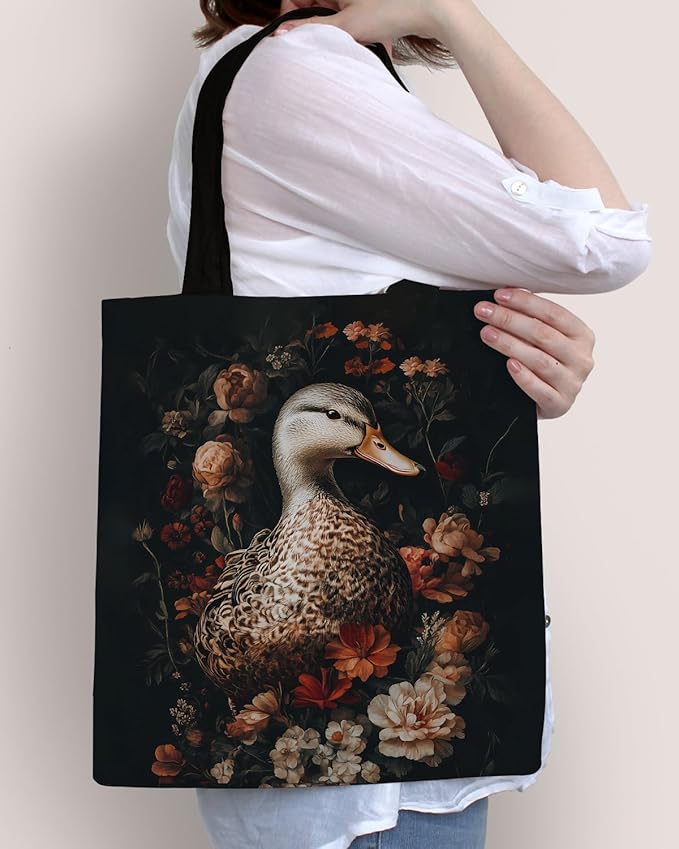 Canvas Tote Bag for Women Aesthetic Reusable Grocery Shoulder Bag for Shopping Work Travel Beach Teacher-05