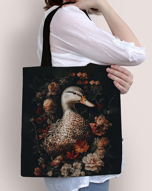 Canvas Tote Bag for Women Aesthetic Reusable Grocery Shoulder Bag for Shopping Work Travel Beach Teacher-05