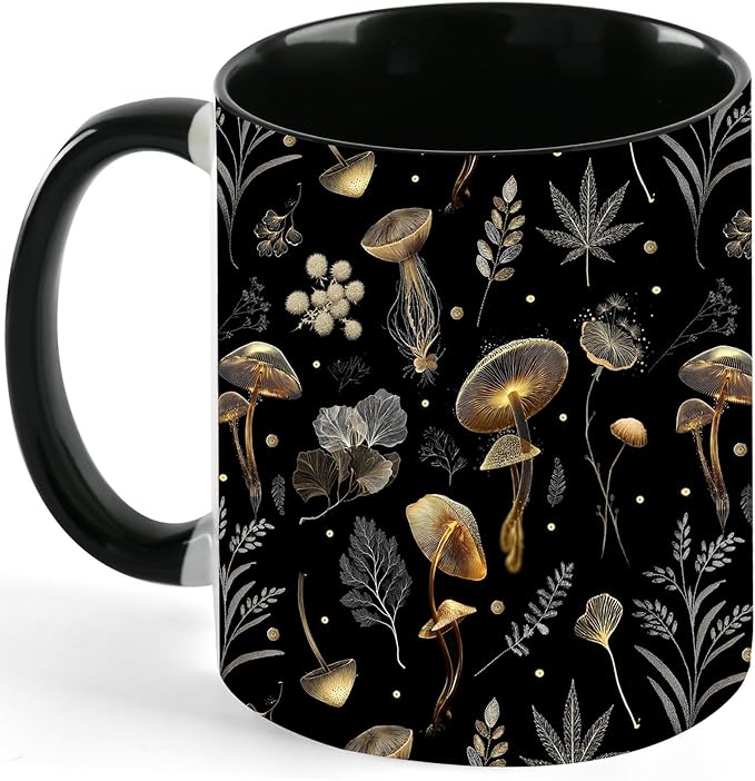 Mushroom Coffee Mug 11 OZ Ceramic Tea Cup Novelty Mugs Funny Coffee Cups with Handle