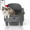 Automatic Self-Cleaning Cat Litter Box with Open-Top Design, App-Controlled Electric Litter Box for Multiple Cats, Adjustable Entry Height, Multi-Sensor Safety System, Includes 1 Roll Trash Bags