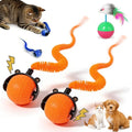 The Smart Wave Chase Ball, 2026 New Revolutionary Smart Chase Ball 3.0, Automatic Moving Kitten Rolling Balls with Tail, Interactive Pet Toys for Bored Indoor Cats (Orange*2)