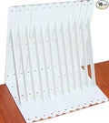 16 Pack L11 x H 8" White Heavy Duty Shelf Brackets with Screws Metal Shelf Brackets Shelf Support Angle Brackets for Shelves L Brackets Heavy Duty Floating Shelf