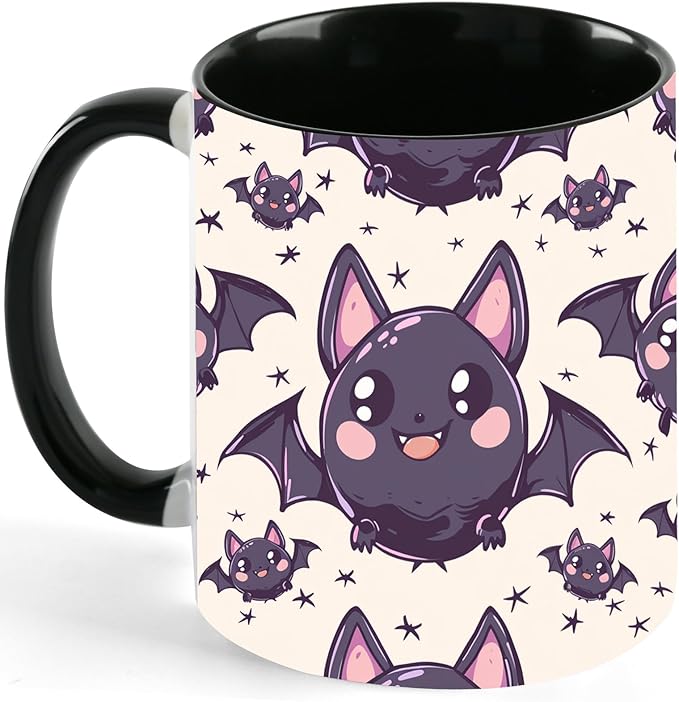 Bat Coffee Mug 11 OZ Ceramic Tea Cup Novelty Mugs Funny Coffee Cups with Handle