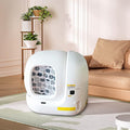 Cat Litter Box Curtain, Washable Litter Box Door Cover, Litter Box Curtain for Enclosed Self-Cleaning Boxs -White Square 11''LX10''W （Curtain Only）