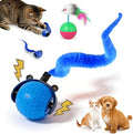 The Smart Wave Chase Ball, 2026 New Revolutionary Smart Chase Ball 3.0, Automatic Moving Kitten Rolling Balls with Tail, Interactive Pet Toys for Bored Indoor Cats (Blue)