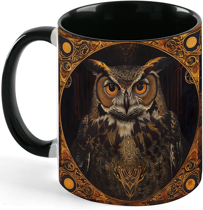 Owl Coffee Mug 11 OZ Ceramic Tea Cup Novelty Mugs Funny Coffee Cups with Handle