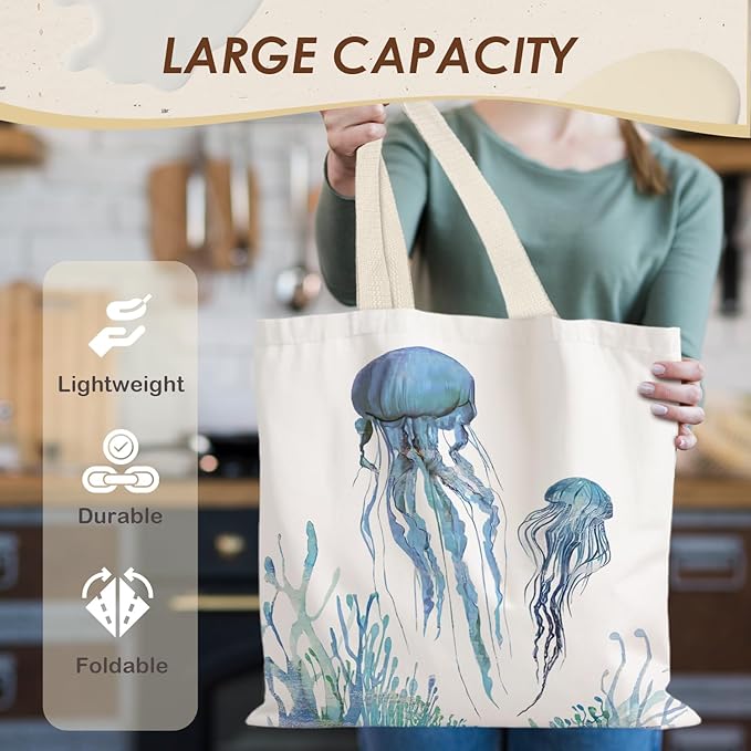 Canvas Tote Bag Aesthetic,Zoon Cow Dog Cat Tote Bag,Gifts for Women Canvas Tote Bags