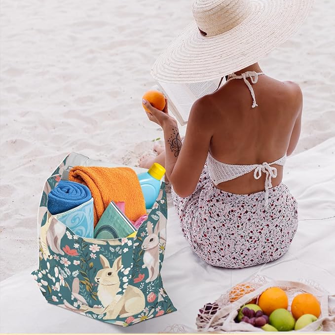 Hanamiya Na Tote Bag with Zipper Pockets, Tote Bag Reusable Shopping Grocery Bags Birthday Gifts for Women, Weekender Bags