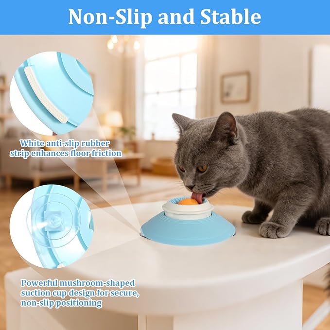 Dog Cat Licks Toys for Liquid Food, 2026 New Dog Lick Bowl Anxieties Relief Slow Feeder Dog Lick Ball Treat Dispenser, Non-Slip Licking Bowl for Dog Calming & Anxieties Relief