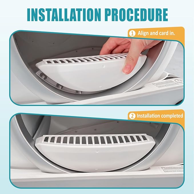 SUW Foot Pad Accessory Parts for Cat Self Cleaning Robot Box, Replacement Part Foot Mat White [Suitable for Automatic Litter Box Numbered B0001-B9999]