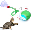 Interactive Cat Toys for Indoor Cats, Speedy 2.0 Cat Toy with Elastic Mesh Tail, Automatic Cat Toy for Bored Indoor Adult Cats, Rechargeable Smart Kitten Moving Ball Toys (Green)