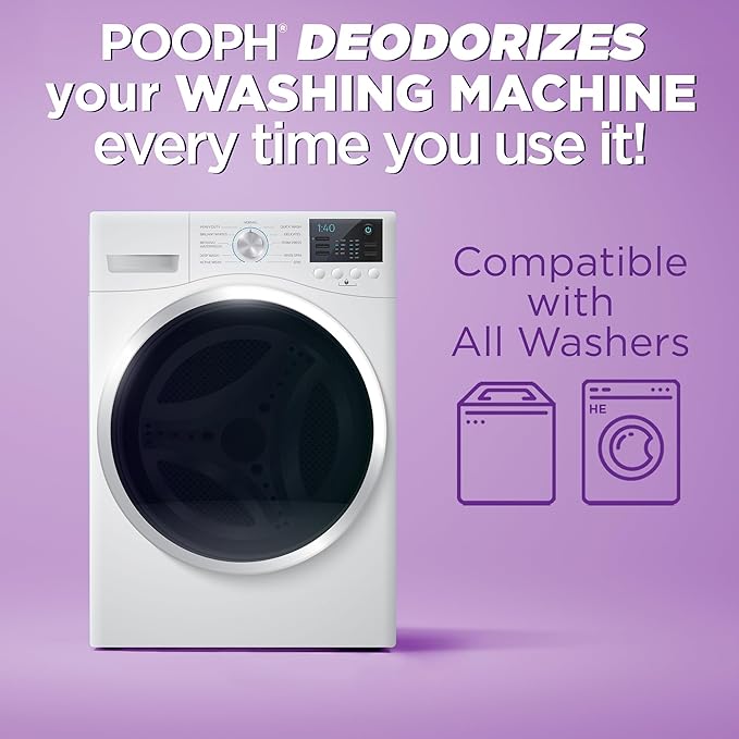 POOPH Pet Odor Eliminator Laundry Additive - 2-32oz Bottles - Eliminates Odors at The Molecular Level, Dogs, Cats, Freshener, Eliminator, Urine, Poop, Pee, Deodorizer, Puppy, Fresh, Clean