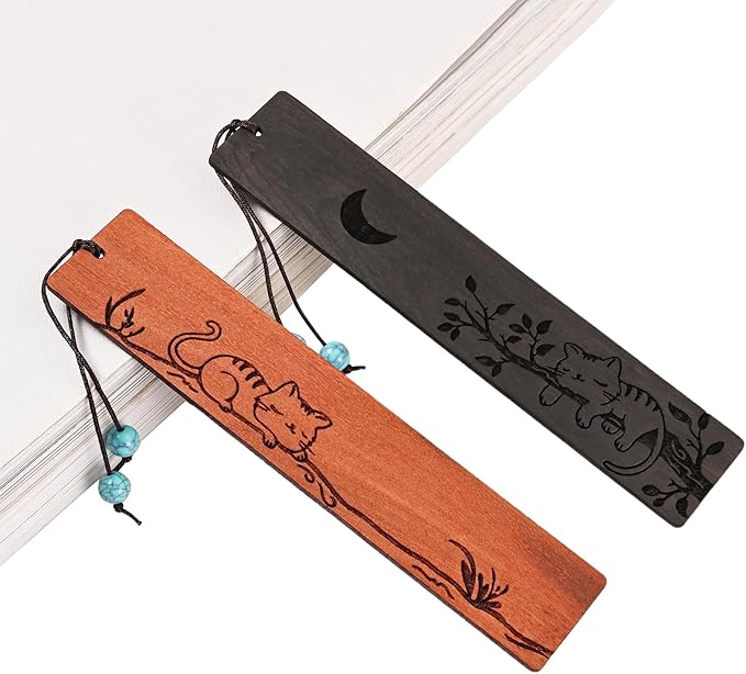 ZQZYMXQ 2Pcs Funny Bookmarks Cat Book Markers, Funny Cat Gifts Cat Lover Gifts for Women (Sleeping Cat)
