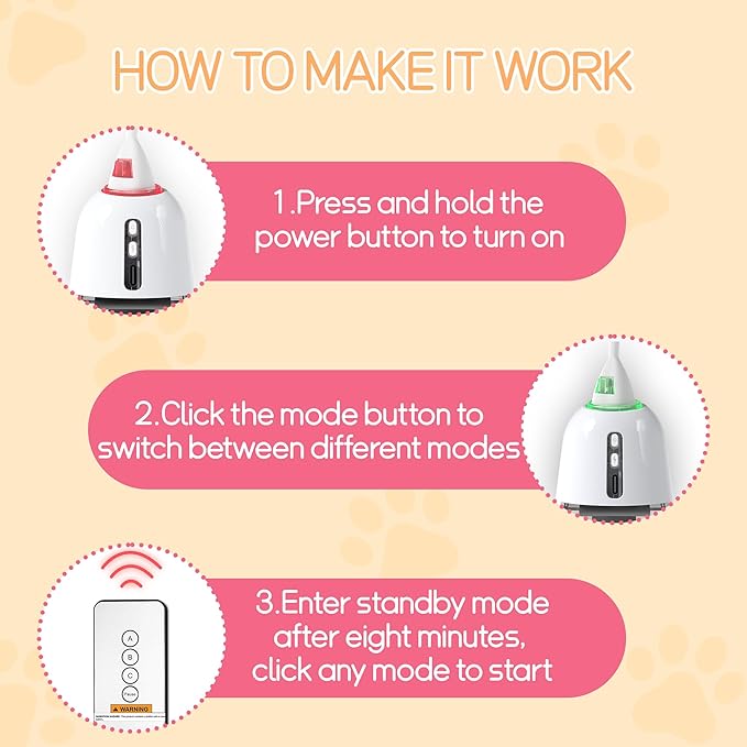 Automatic Door Hanging Cat Toy - Rechargeable Electric Feather Teaser Remote Control, 4 Replaceable Feathers, Interactive Exercise Toy for Indoor Cats & Kittens (White)
