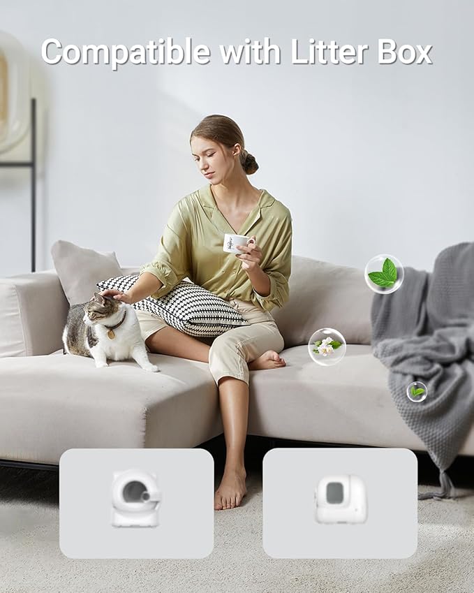 N60 Cat Litter Odor Eliminator Compatible with Petkit Purobot Ultra and Purobot Max Pro Self-Cleaning Cat Litter Box, Pet Odor Control, Cat Litter Deodorizer for Home, Long-Lasting Odor Remove, 1 Pack