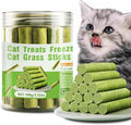 Cat Natural Grass Teething Sticks 100g, Kitten Chew Stick for Hairball Removal, Dental Care, Increase Appetite, Catnip Toys Cat Nip Treat Toys Edible Kitty Toys for Indoor Kittens (Medium, catnip)
