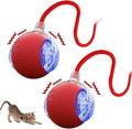Interactive Cat Dog Toys, Electric Automatic Moving for Bored Indoor Adult Cats, Smart Rolling Ball with 3 Modes(Fast Rolling,Chirping & Motion-Activated) for Pet, Fun Gift for Cats with Speedy Tail