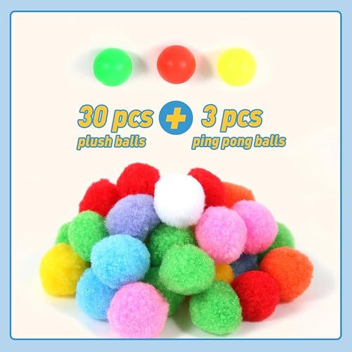 Cat Ball Toy Launcher Gun 34pcs Cat Toys for Indoor Cats Interactive Kitten Toys for Bored Indoor Adult Cats