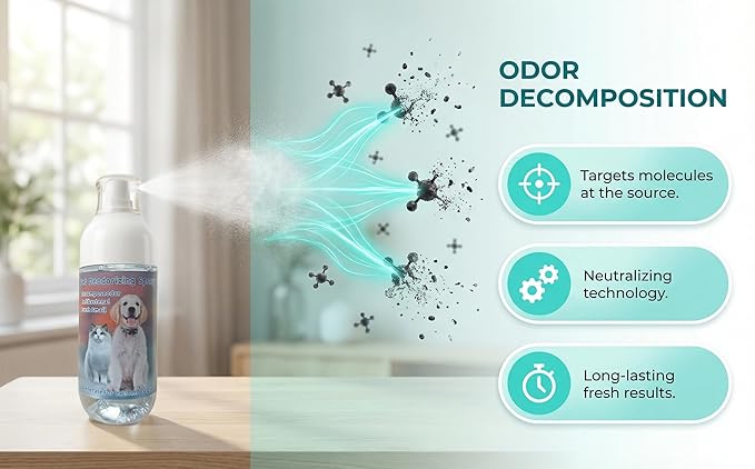 Pets Deodorizing Spray for Dogs | Best Odor Eliminating Spray for All Dogs & Cats，Fresh aroma, harmless，5 Ounces-1 Pack（Sample）