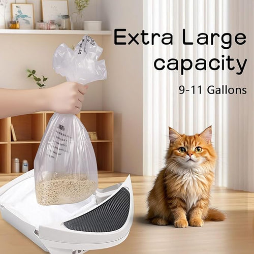 150 Pack Heavy Duty Self-Cleaning Litter Box Liners, Compatible with Litter-Robot 3/4, Extra Thick Waste Drawer Liners, 9-11 Gallons of Capacity, Easy to Empty