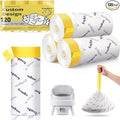 120 Count Automatic Cat Litter Box Liners Compatible with PetPivot AutoScooper 11 and Similar Open Top Self Cleaning Litter Box, Heavy Duty Cat Litter Bags Liners with Drawstring, 25.19" x 11.8"