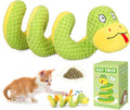 Retro Shaw 14 In Crinkle Snake Cat Toy with Catnip & Silvervine - Large Interactive Cat Kicker Toy for Indoor Cats, Realistic Stuff Snake for Biting, Chewing & Hunting, Perfect Large-Breed Kitten Gift